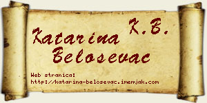 Katarina Beloševac vizit kartica